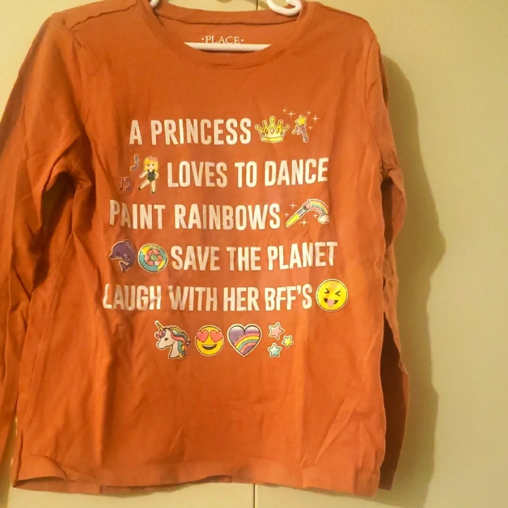 The Children's Place Orange Graphic Kids Shirt